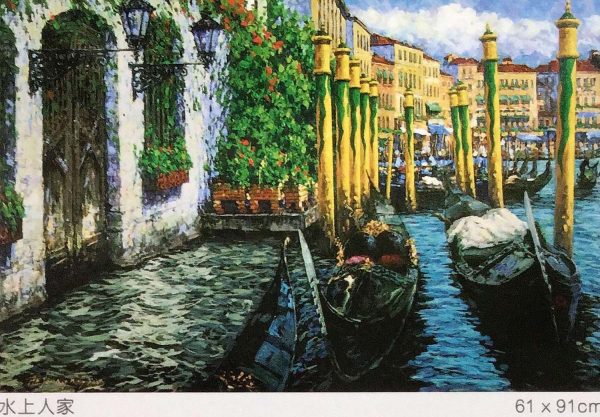 AYHY_L002_S_Au Yeung Hing Yee_欧阳兴义_People on the Water_水上人家_61x91cm_$15000_Oil on Canvas