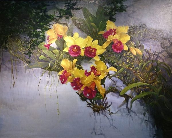 CAL_FA001_S_Red Cattleya_120x150cm_$38800_Oil on Canvas