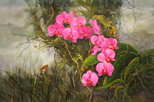 CAL_FA002_S_Pink Orchid_60x90cm_$20000_Oil on Canvas