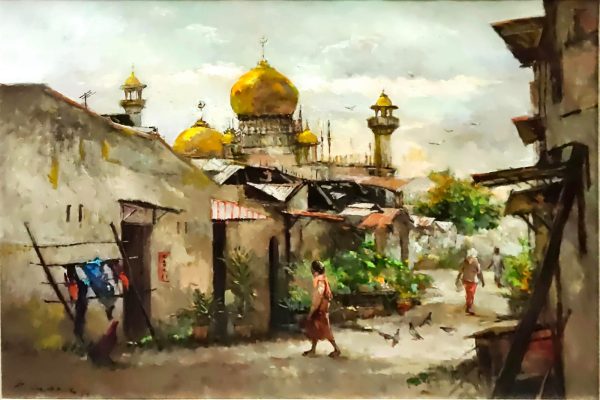 CKK_L004_SSultan Mosque-苏丹回教堂-71x91cm-$68000-Oil on Canvas CKK_L004_SSultan Mosque-苏丹回教堂-71x91cm-$68000-Oil on Canvas