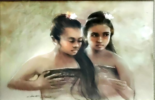 CKK_P002_S_Balinese Beauties-双美图-50x68cm-$16800-Oil on Canvas CKK_P002_S_Balinese Beauties-双美图-50x68cm-$16800-Oil on Canvas