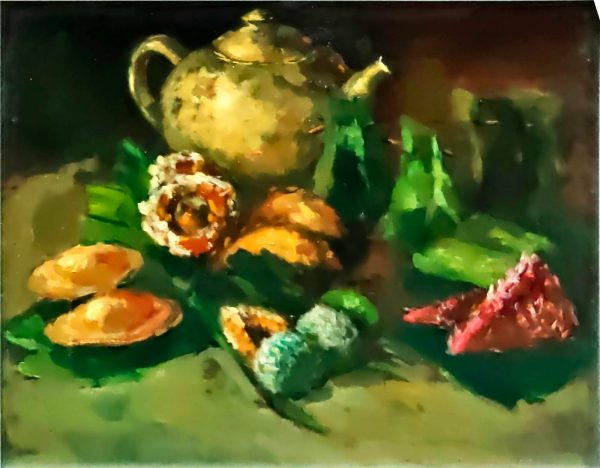 CKK_SL002_S_Nonya Kueh娘惹糕点-43x52cm-$18000-Oil on Canvas