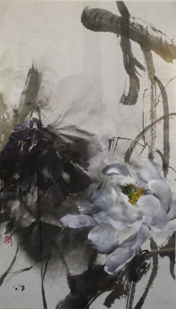 FSH_CFA002_S 白荷二_70x40cm_$3800_Chinese Ink on rice paper