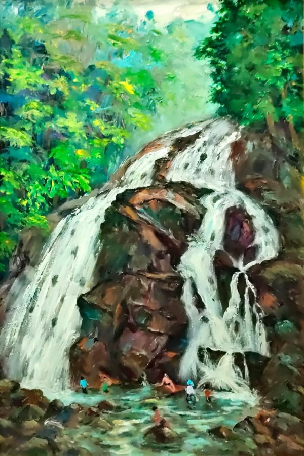 HKL_L002_S_Kota Tingi Waterfall_90x60cm_$12800_Oil on Canvas