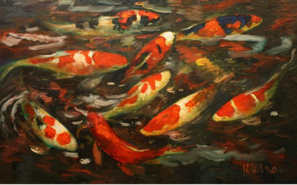 KSY_F001_S_Kois_76x120cm_$9000_Oil on canvas