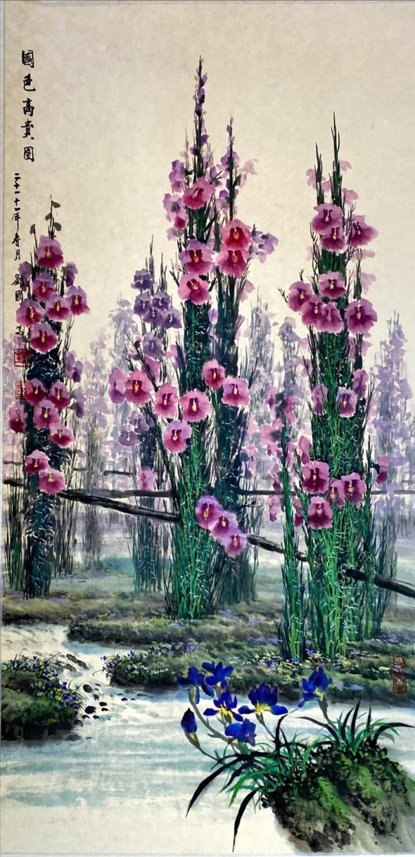 LG_CFA002_C_国色高贵图_138x68cm_$8000_Chinese ink on rice paper