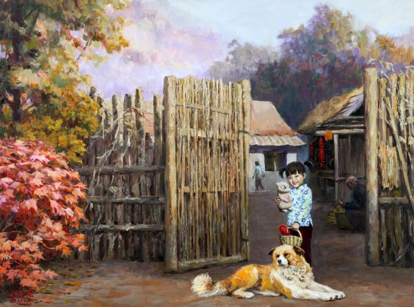 LSJ_P002_S_农家乐-Agritourism-90x120cm-$50000_Oil on canvas