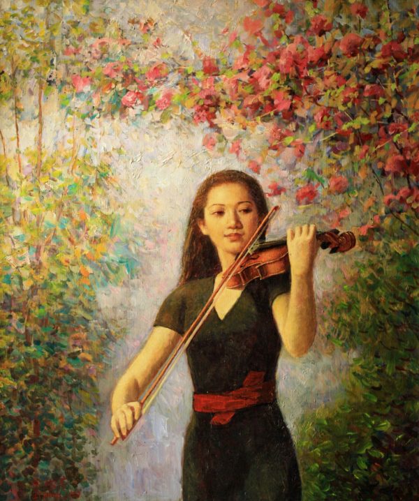 LSJ_P004_S__小提琴手-Violinist_120x100cm_$50000_Oil on canvas