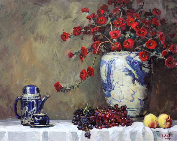 LSJ_SL001_S_花美-果实-80x100cm-$38000_Oil on canvas