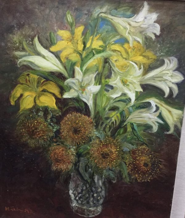 KSY_FA001_S_百合花_Lilies_76x61cm_$9300_Oil on canvas