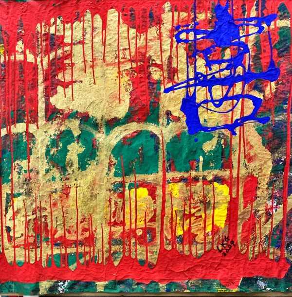 LKG_AAC008_S_Happy_喜_80x80cm_$1800_Arcylic on canvas