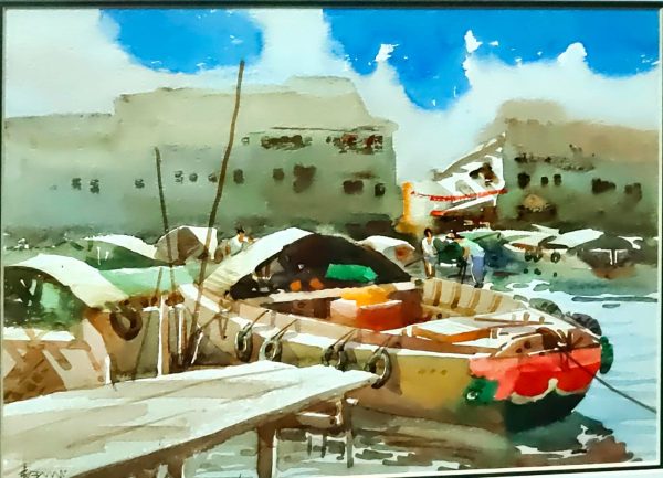 LPH_L007_S_Singapore River_28x38cm_$2800_Watercolour