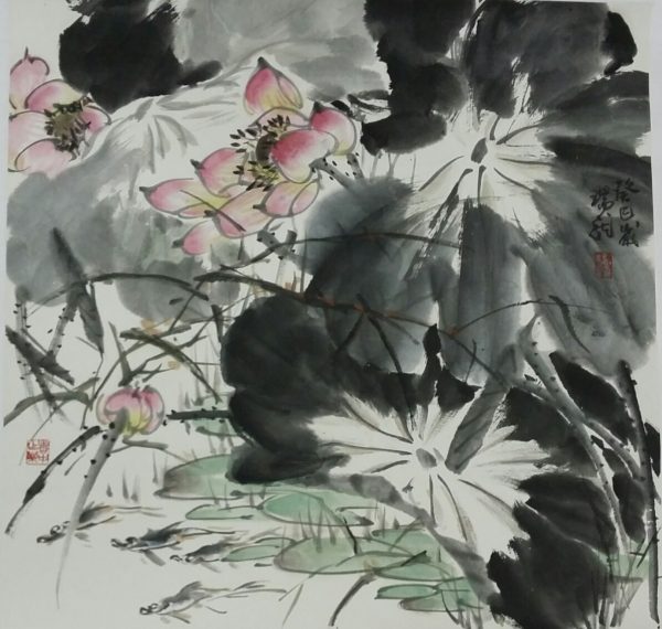 NSL_CFAS003_S 夏荷游趣_68x68cm_2013_$8800