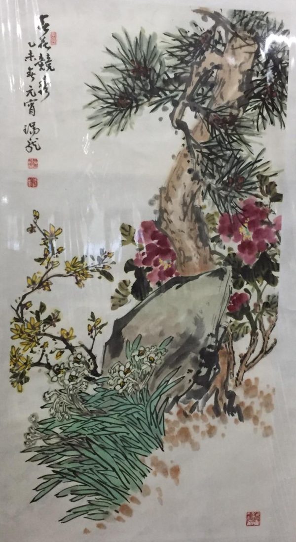 NSL_CFAS005_S_春花兢秀_137x70cm_$12800_乙末_2015