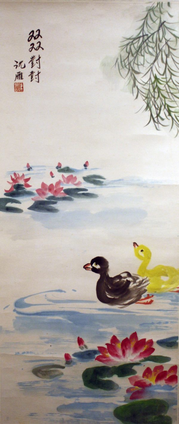 SY_CAP010_S_Lovely Couple_双双对对_88x38cm_$3400_Chinese ink on rice paper