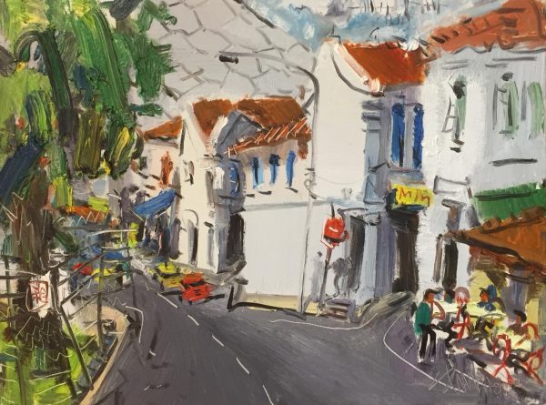 ZH_L012_S_大门楼_46x61cm_$3000_Acrylic