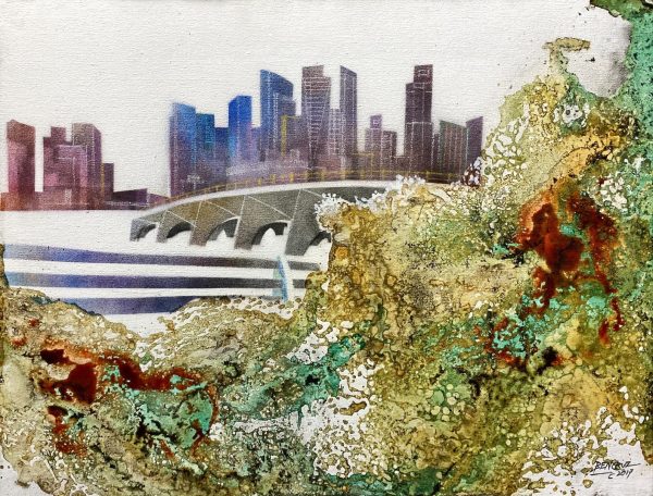 BC_AAL018_P_Skyline_高楼大厦_46x61cm_$2400_Acrylic on Canvas