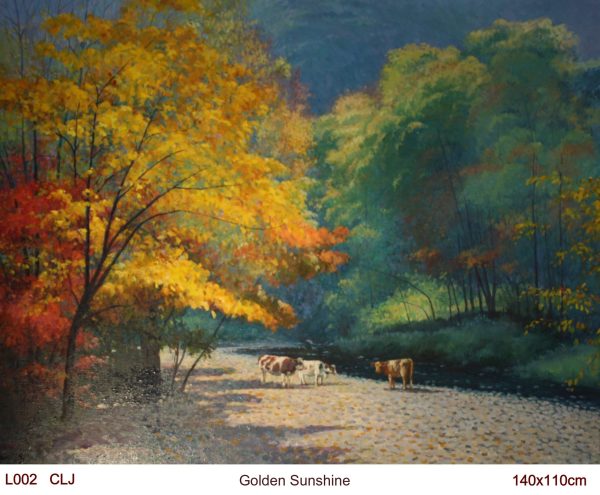 CLJ_L002_C_Golden Sunshine_金色陽光_110x140cm_$8800_Oil on canvas
