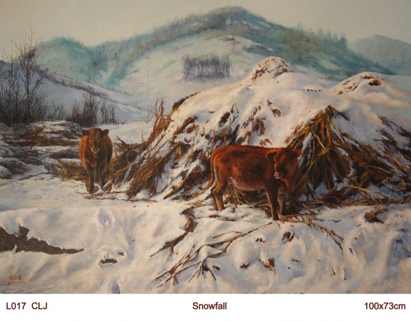 CLJ_L017_C_Snowfall_初雪_$4000_73x100cm_Oil on canvas