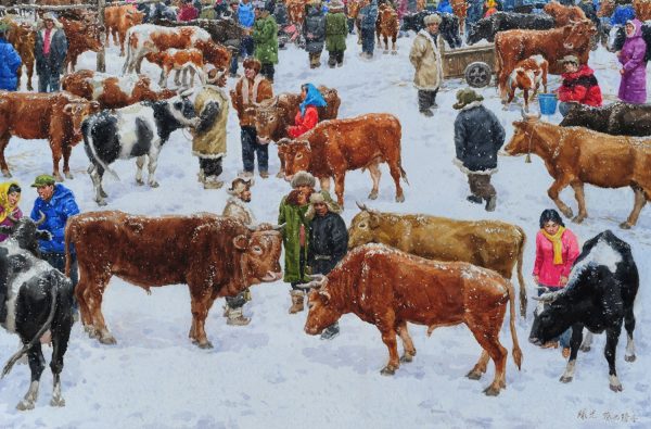 CXG_A007_C_Bull Market_牛市_53x72cm_$15800_Oil on canvas
