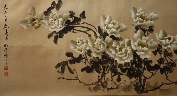 CYL_CFA013_C_White Peony_白牡丹_69x125cm_$9800_Chinese ink on rice paper