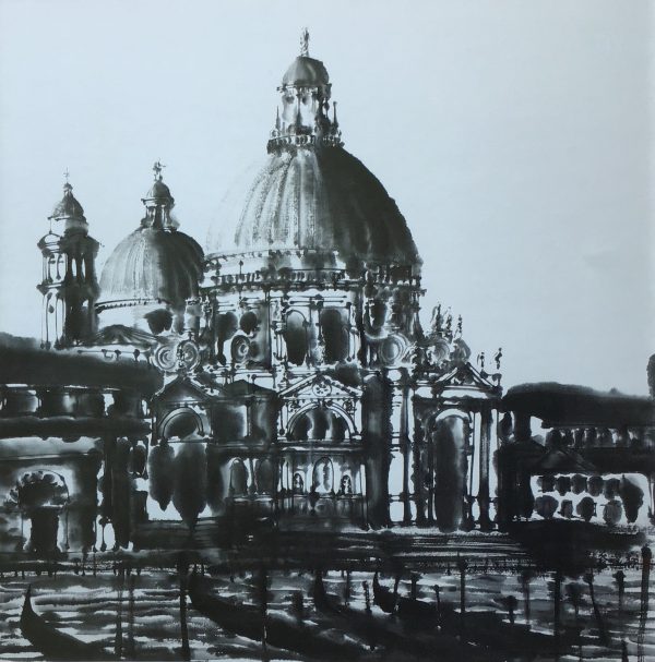 CYX_L004_S_Cathedral of Santa Maria Della Salute 2_Venice_95x95cm_$5800_Chinese Inl on Xuan Paper CYX_L004_S_Cathedral of Santa Maria Della Salute 2_Venice_95x95cm_$5800_Chinese Inl on Xuan Paper