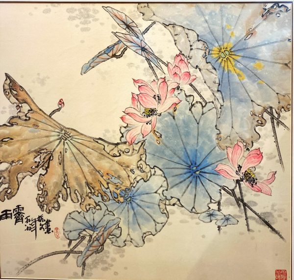 CZW_CFA003_C_荷花_76x84cm_$2800_Chinese ink on rice paper CZW_CFA003_C_荷花_76x84cm_$2800_Chinese ink on rice paper