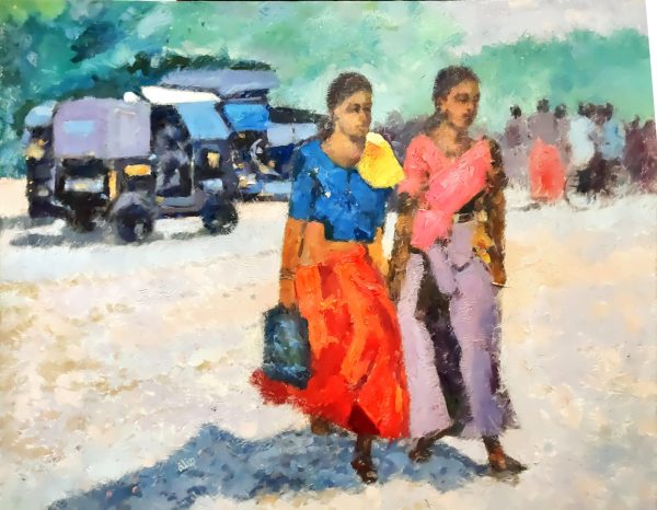 DMP_L043_I_Dilip-Crossroad-76x91cm-$4800_Oil on canvas
