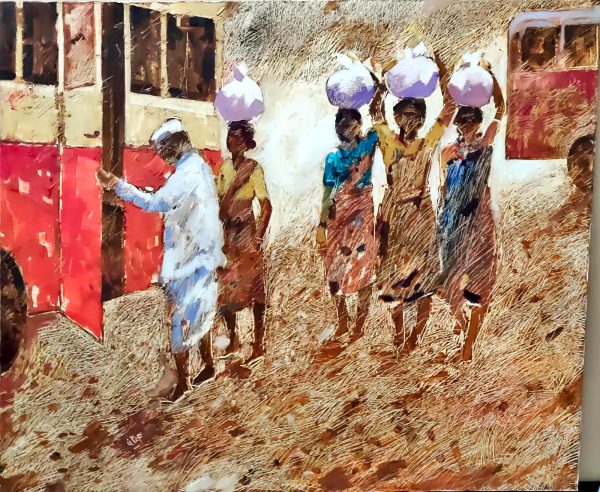 DMP_L056_I_Dilip-To Market-76x91cm-$4800__Oil on canvas