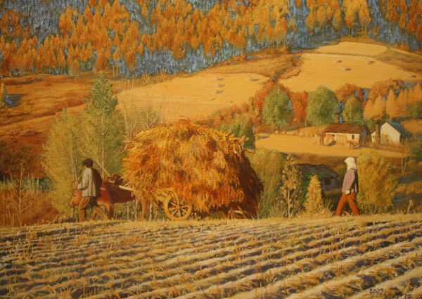 GCX_L002_C_Sunset_晚归_65x90cm_$11000_Oil on canvas