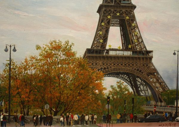 GCX_L010_C_Eiffel Tower_巴黎铁塔_53x73cm_$8000_Oil on canvas GCX_L010_C_Eiffel Tower_巴黎铁塔_53x73cm_$8000_Oil on canvas