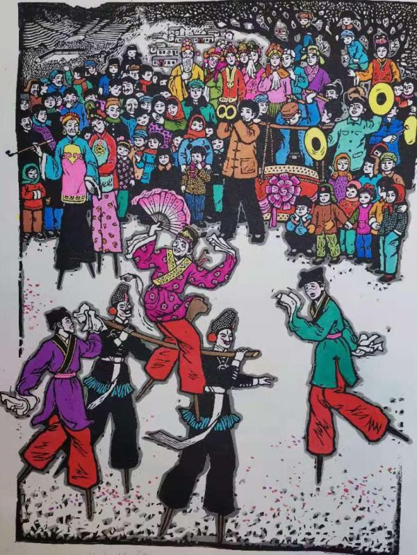 GCX_SE008_C_Mountain Country Anthem_山乡秧歌_75x56cm_$1000_Serigraph on wood GCX_SE008_C_Mountain Country Anthem_山乡秧歌_75x56cm_$1000_Serigraph on wood