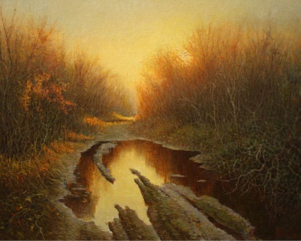 GSQ_L022_C_Narrow part to a Village_乡村小路_65x80cm_$3800_Oil on canvas