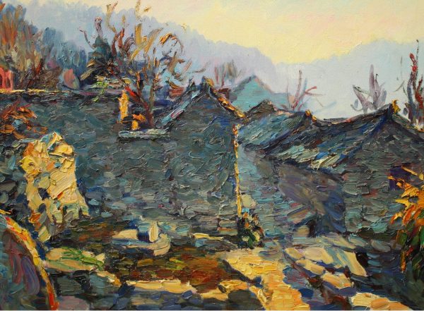 GSQ_L053_C_Mt. Tai Hun-3__太行山之三_60x80cm_$3600_Oil on canvas