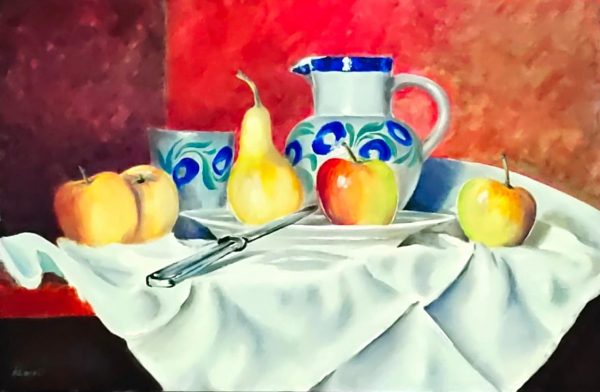 HB_SL004_F_Fruits are good for health_27x41cm_$2300_Oil on canvas