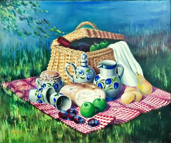 HB_SL006_F_Picnic_55x46cm_$5000_Oil on canvas
