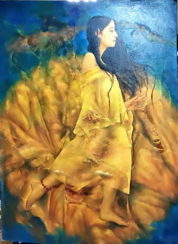 HXW_P015_C_Walking Clouds_云走_130x97cm_$6000_Oil on canvas