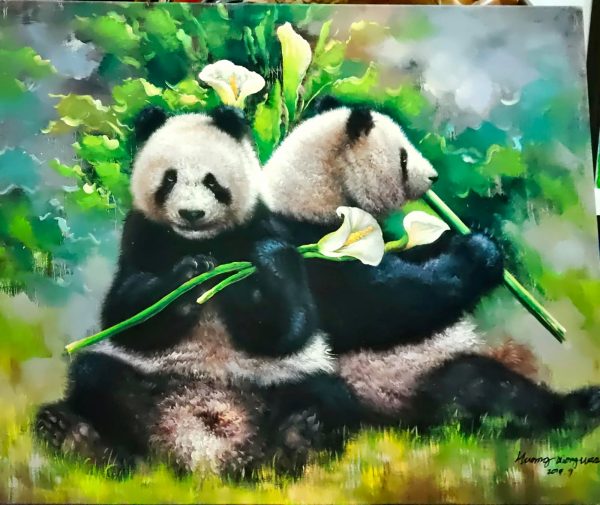 HXW_Pa55_C_Lilies_80x100cm_$4300_Oil on canvas HXW_Pa55_C_Lilies_80x100cm_$4300_Oil on canvas