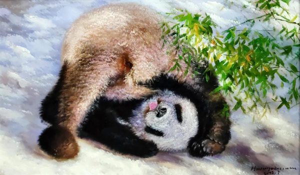 HXW_Pa60_C_Playful_玩乐_49x80_$2000_Oil on canvas