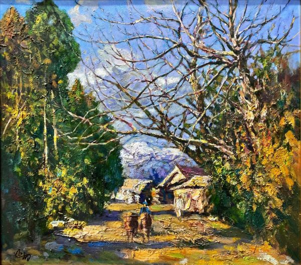 HYT_L011_C_Living by the Foorhill_山寨_51x61cm_$3000_Oil on canvas