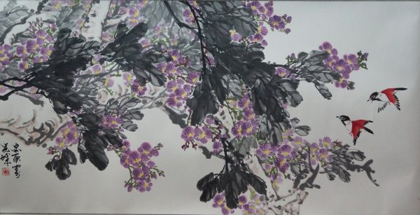 HZG_CFA021_C_4146_紫凌宵_68x136cm_$8000_Chinese ink on rice paper HZG_CFA021_C_4146_紫凌宵_68x136cm_$8000_Chinese ink on rice paper