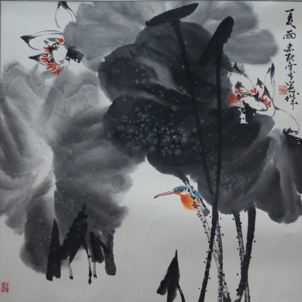 HZG_CFA026_C_4153_夏雨_69x68cm_$3800_Chinese ink on rice paper HZG_CFA026_C_4153_夏雨_69x68cm_$3800_Chinese ink on rice paper