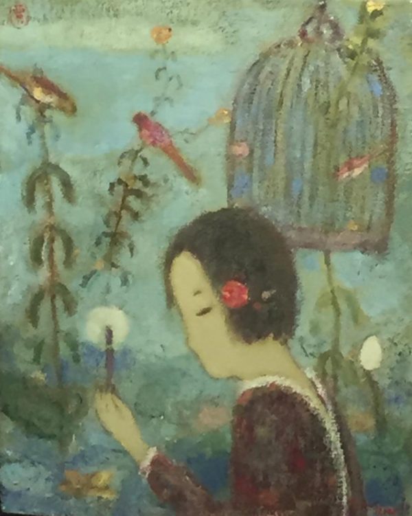 JJL_P026_C_Strolling in the Haze_雾中散步40x32cm_$9000_Oil on canvas