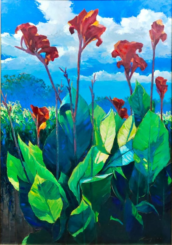 MTO_FA003_M_姜花_Canna Hybrid_106x75cm_$8600_Oil on canvas MTO_FA003_M_姜花_Canna Hybrid_106x75cm_$8600_Oil on canvas