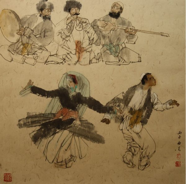 MXG_CD004_C_Tajik Dance_68x68cm_$8800_Chinese ink on rice paper