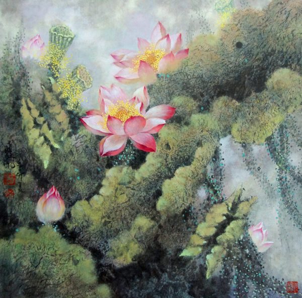 WHX_CFA003_Grace_风姿_68x68cm_$3000_Chinese ink on rice paper