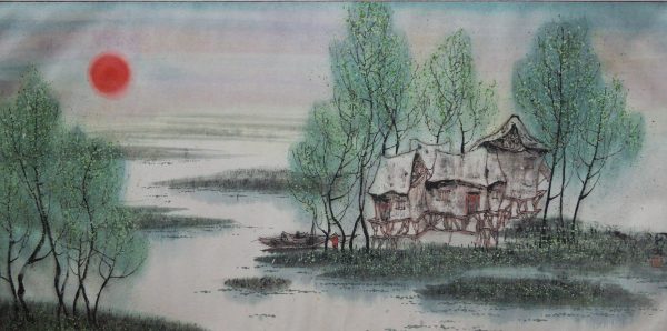 WLS_L028_C_Sunny Day_朝阳_67x135cm_$4300_Chinese ink on rice paper