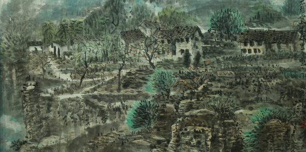 WML_CL007_C_On the Mount Taihang_太行山_68x120cm_$9000_Chinese Ink on rice paper