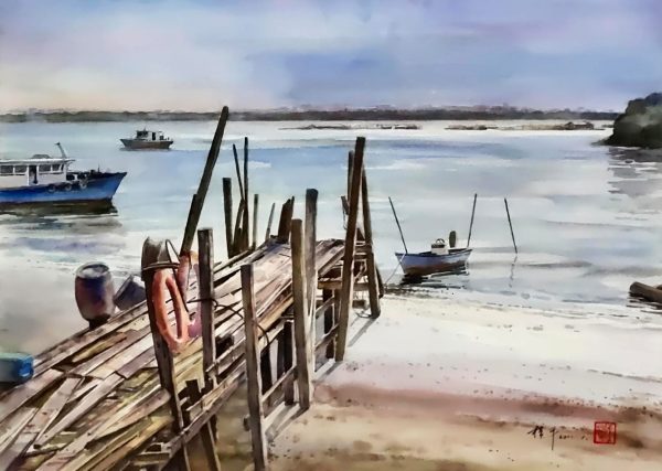 WMP_L001_S_Pulau Ubin_74x55cm_$3800_Watercolour