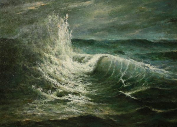 WXJ_L018_C_Sea Wave_海浪_60x80cm_$1600_Oil on canvas